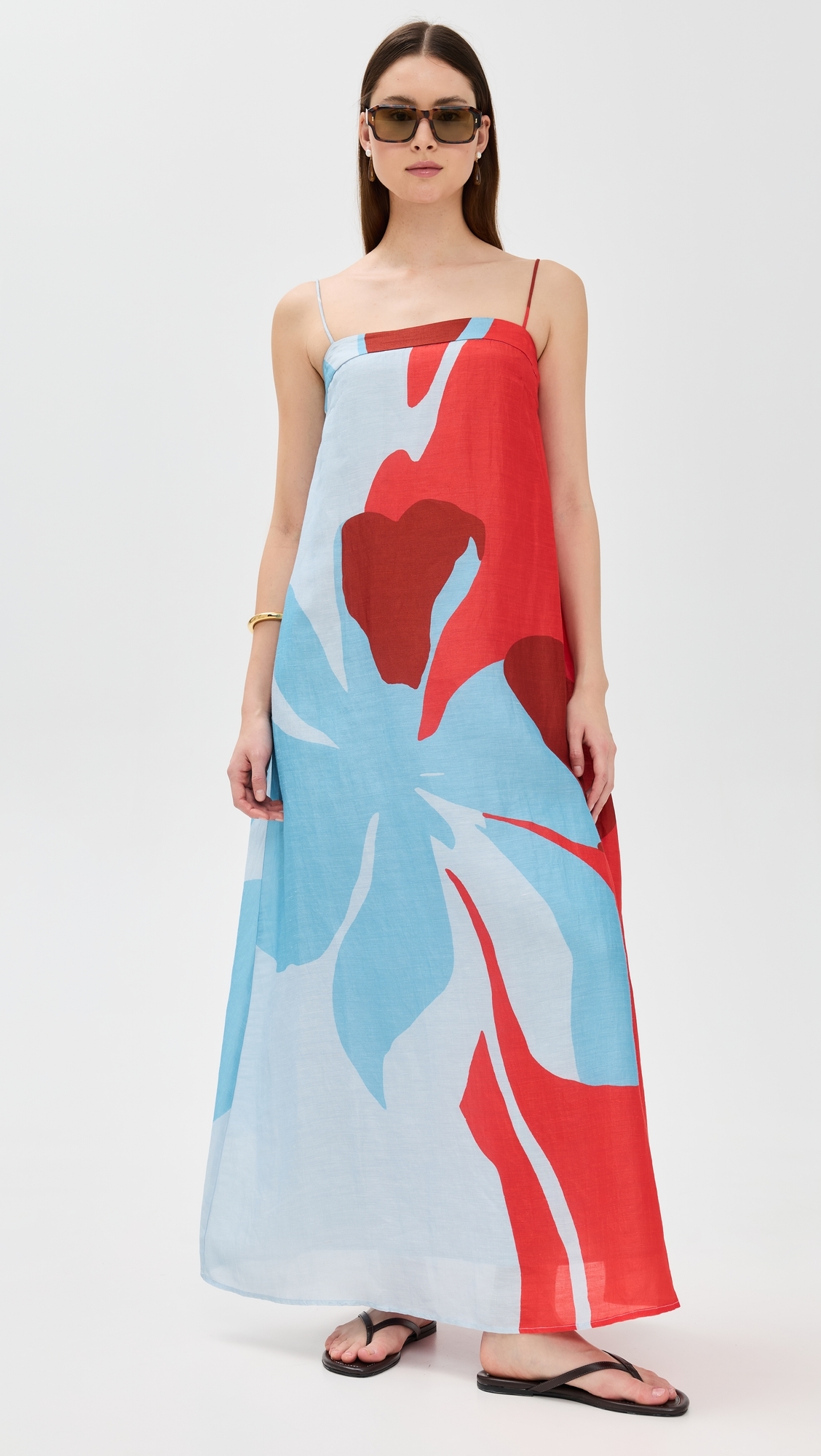 Significant Other Edith Dress Crimson Stencil
