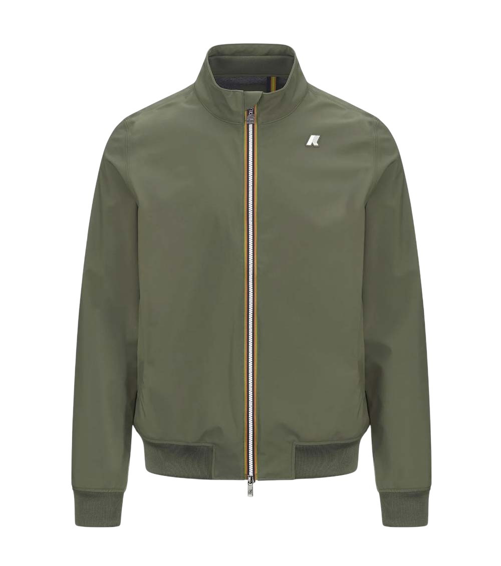 Green Mock Collar Jacket