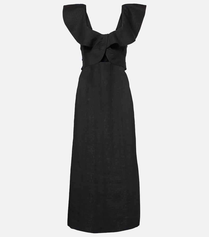 Ruffled midi dress