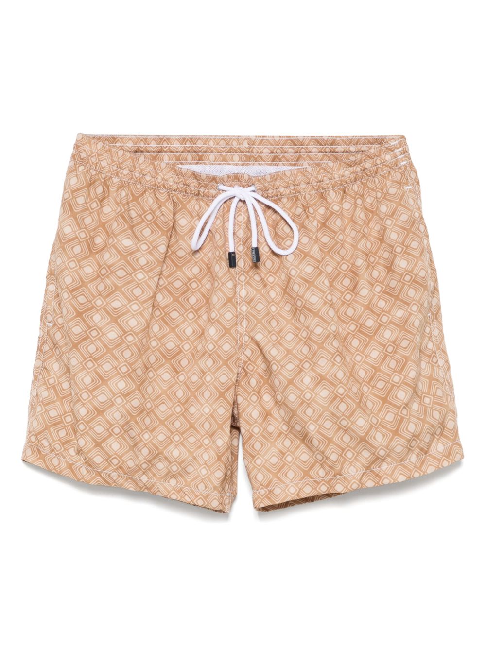 Barba geometric-print swim shorts - Neutrals