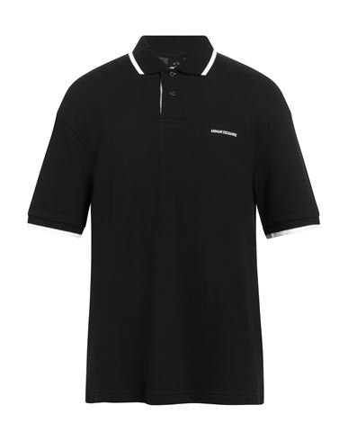 Man Polo shirt Black Size M Cotton