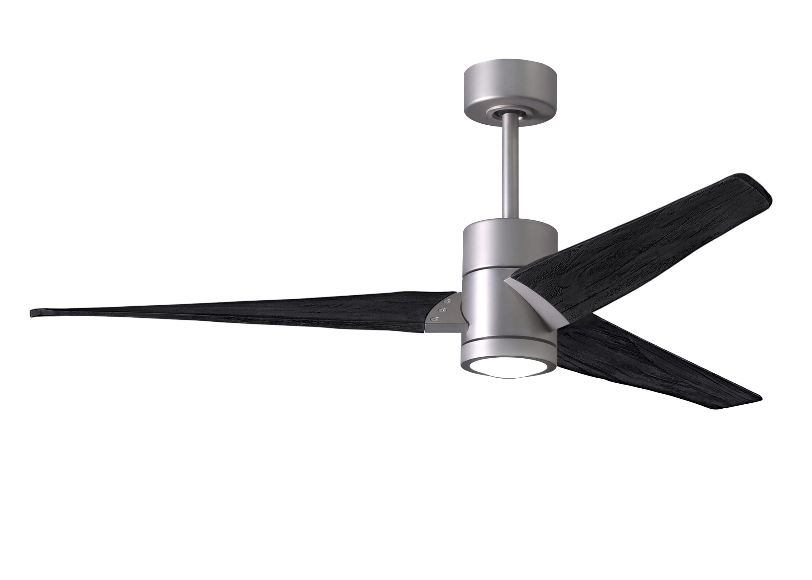 Super Janet 6-Speed " Ceiling Fan w/ Integrated Light Kit in Brushed Nickel with Matte Black blade