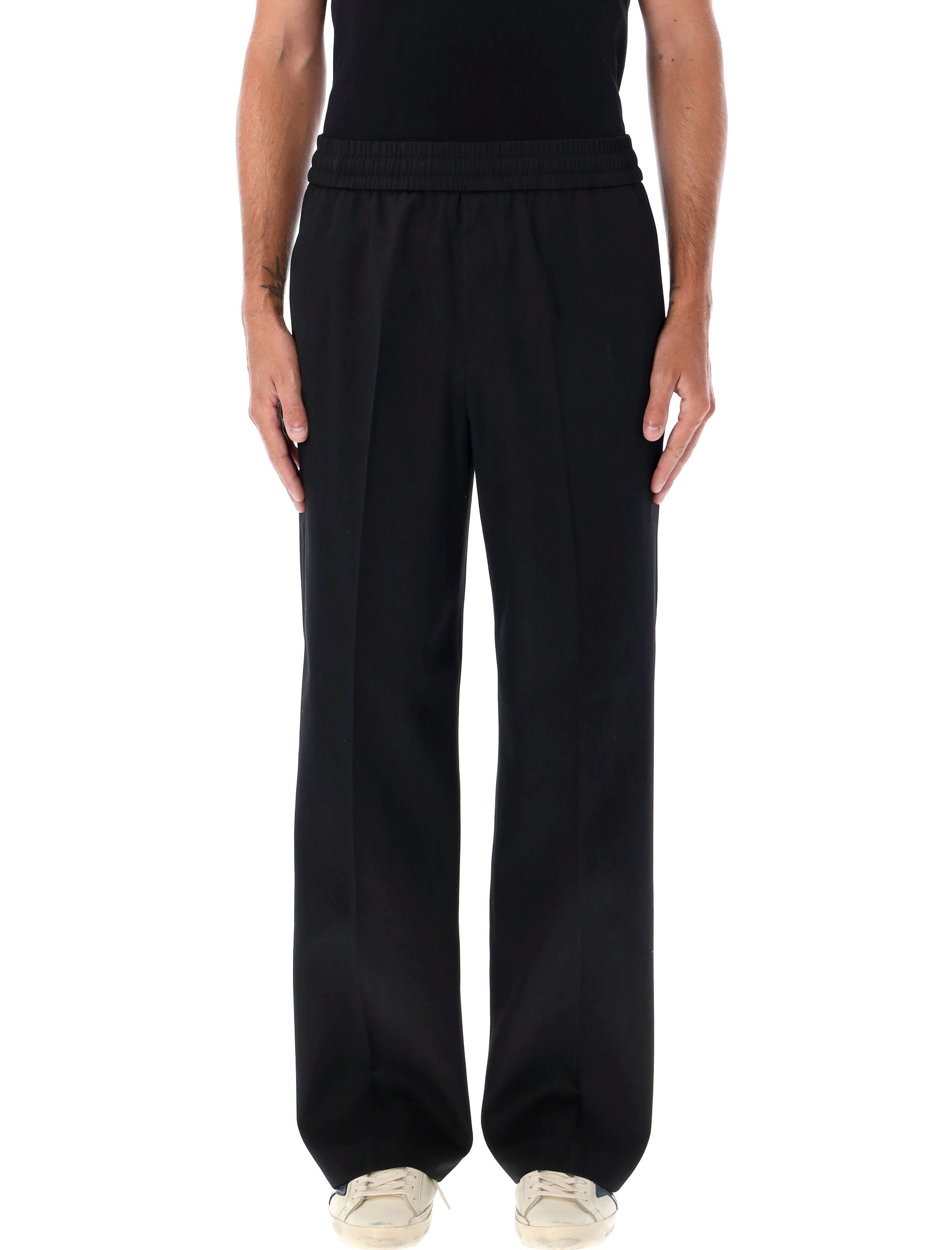Lennon Relaxed Fit Wool-Blend Jogging Pants with Mini Double Star Detail