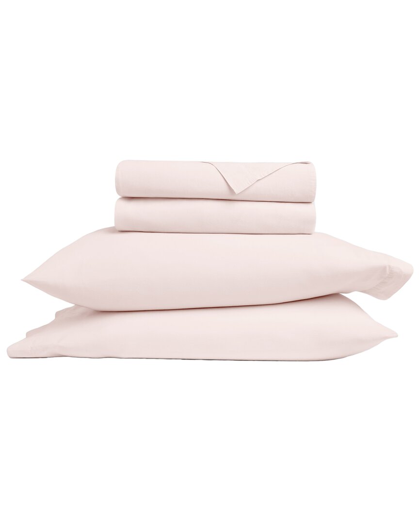 Cotton Percale Solid Brushed & Washed Bed Sheet Set