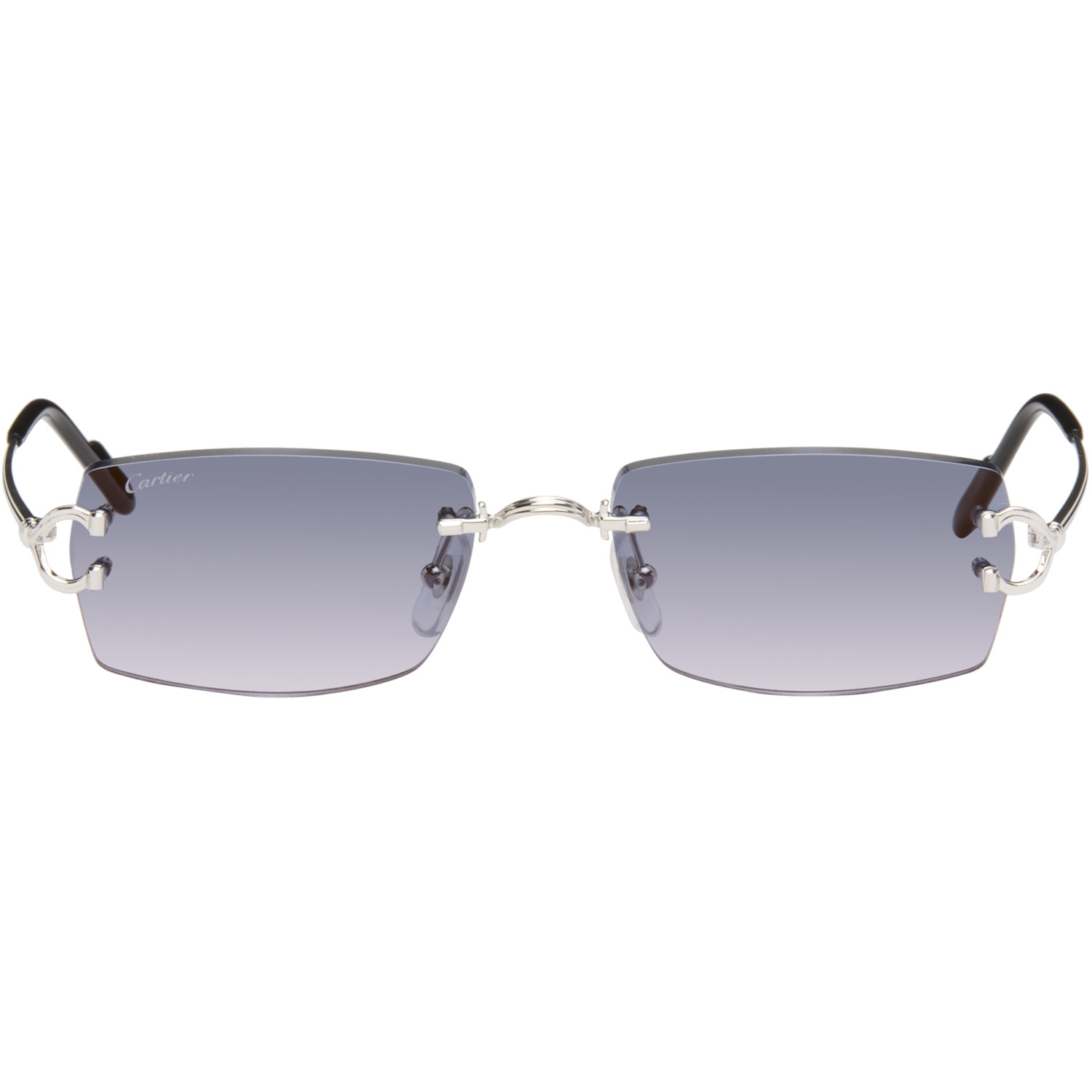 Silver 'Classic C de ' Sunglasses