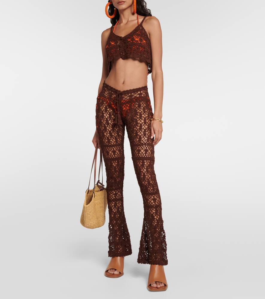Crochet cotton cropped top