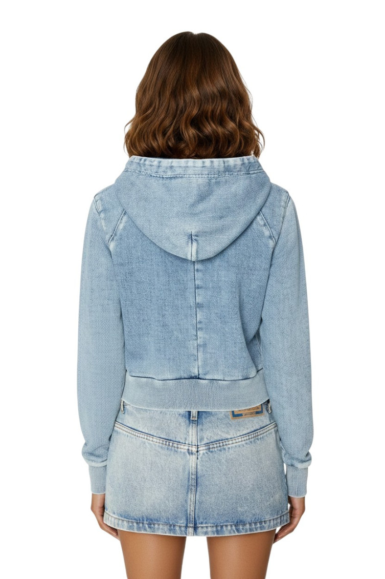 Sky Blue Logo Hood Sweatshirt