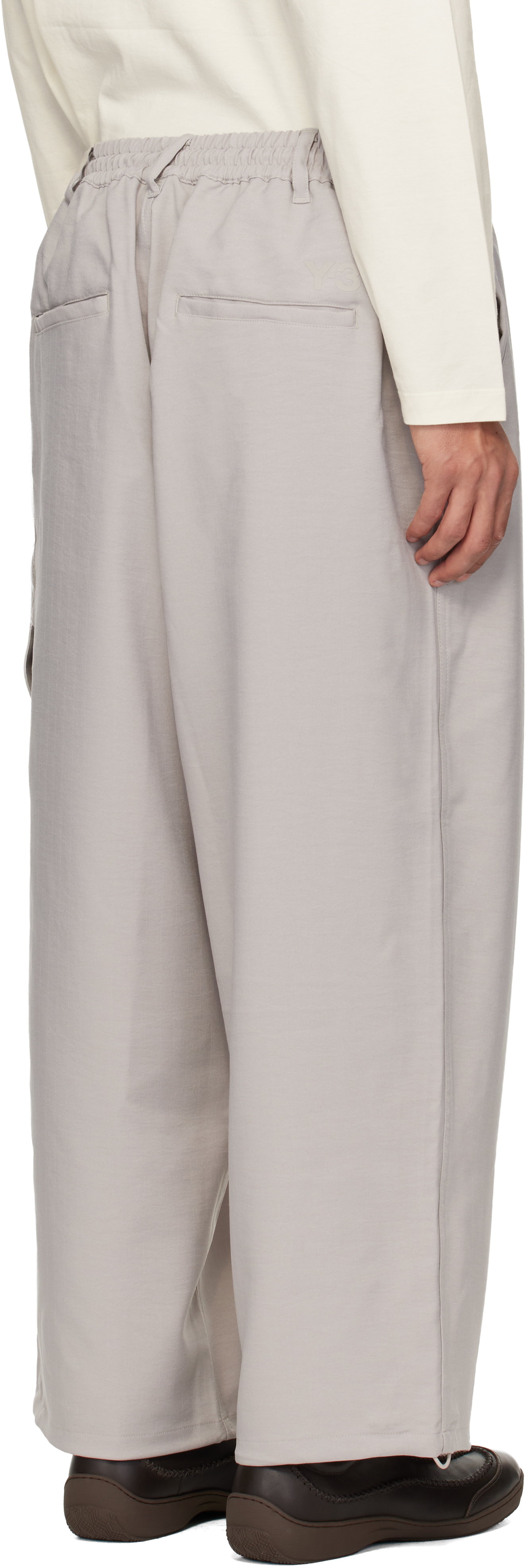 Beige Sport Uniform Straight Cargo Pants