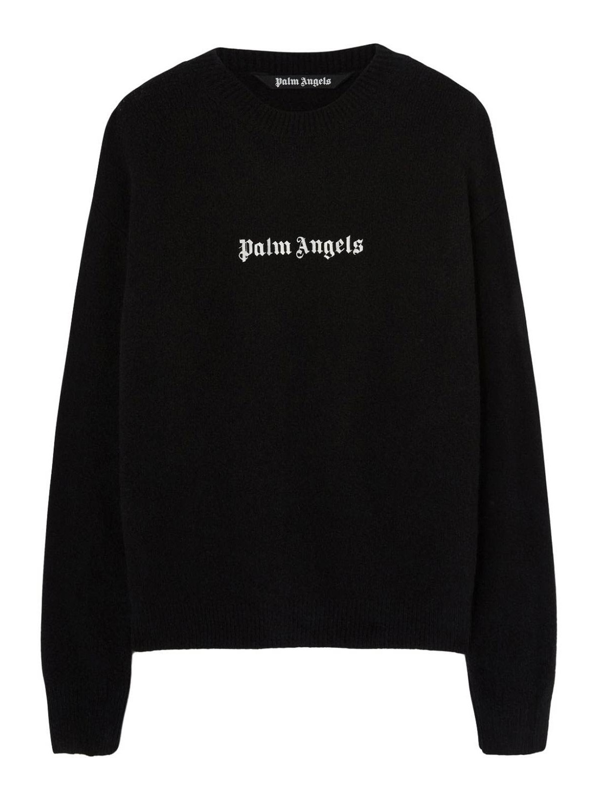 Embroidered crew-neck jumper - Black