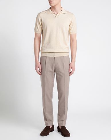 Man Polo shirt Cream Size 36 Cotton
