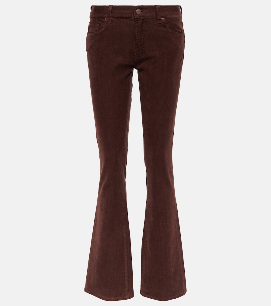Mid-rise flared jeans