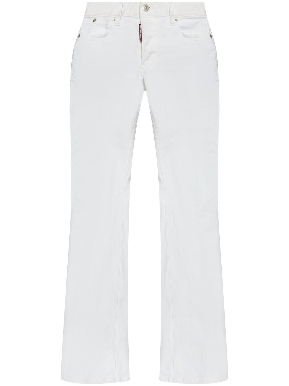 Logo patch jeans - White