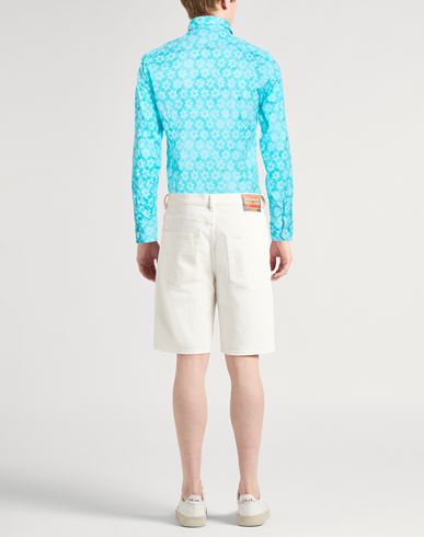 Man Shirt Turquoise Size 16 ½ Cotton, Elastane