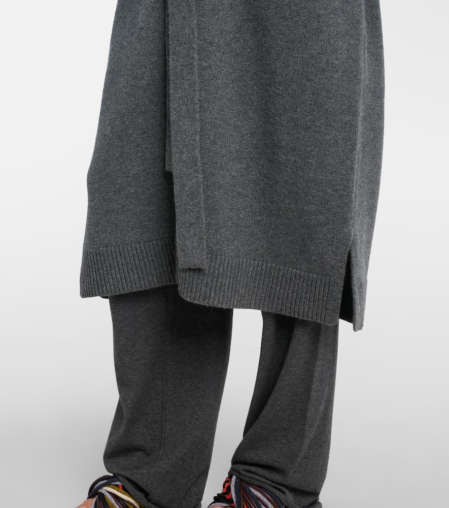 N°105 Coat belted cashmere wrap cardigan
