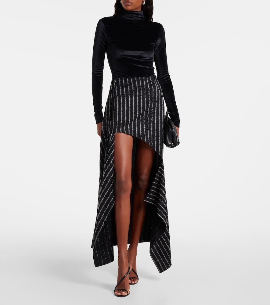 Turtleneck velvet bodysuit