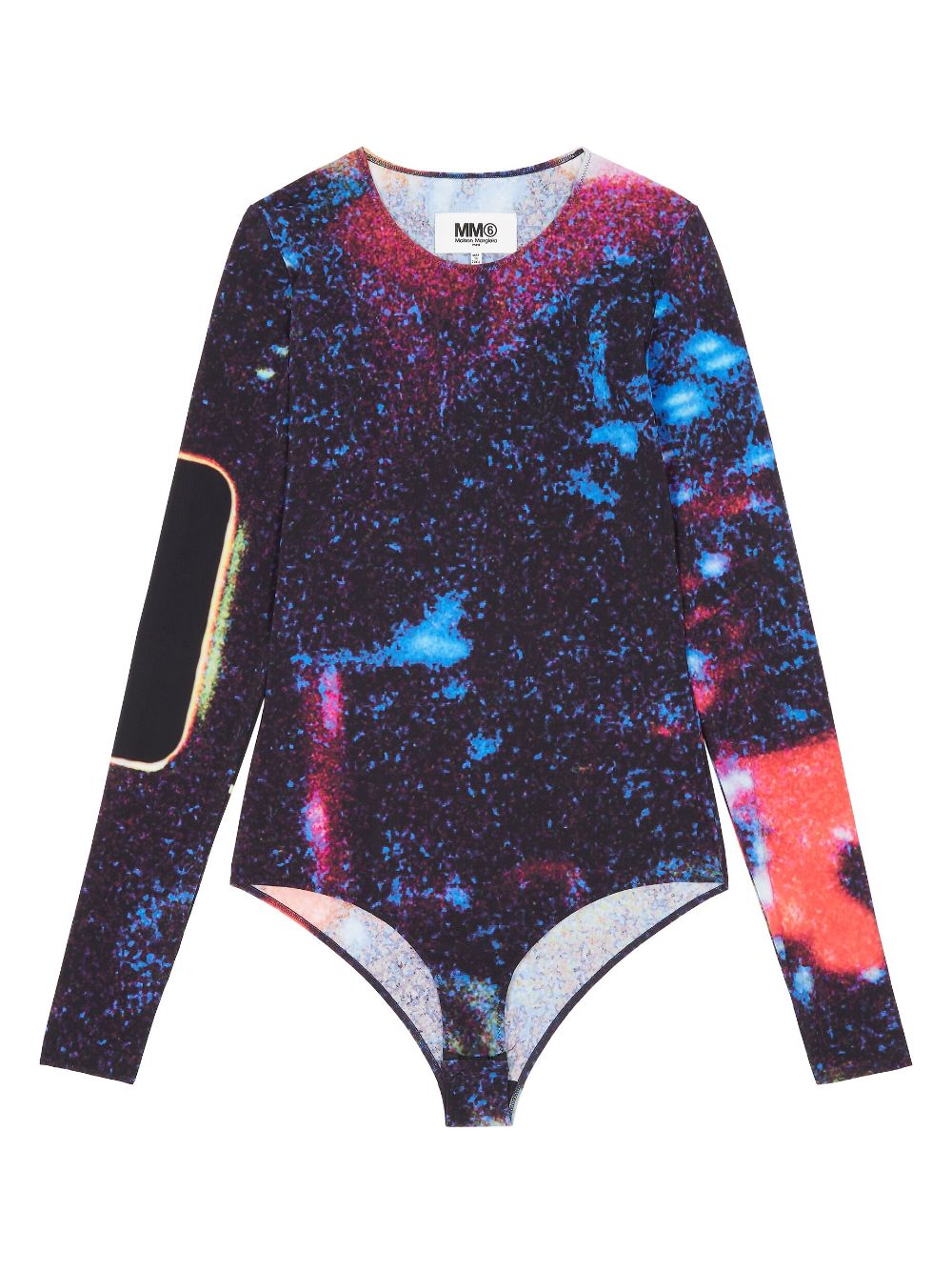 Graphic-print long-sleeve body - Black