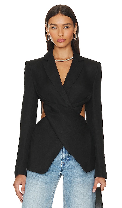 L'Academie Emmy Blazer in Black. XL. Also in