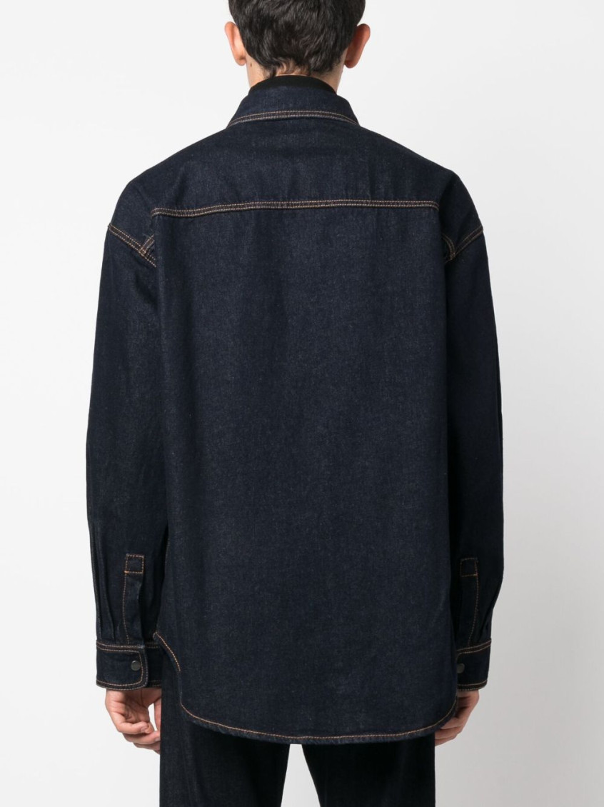 Logo Raw Wash Denim Shirt