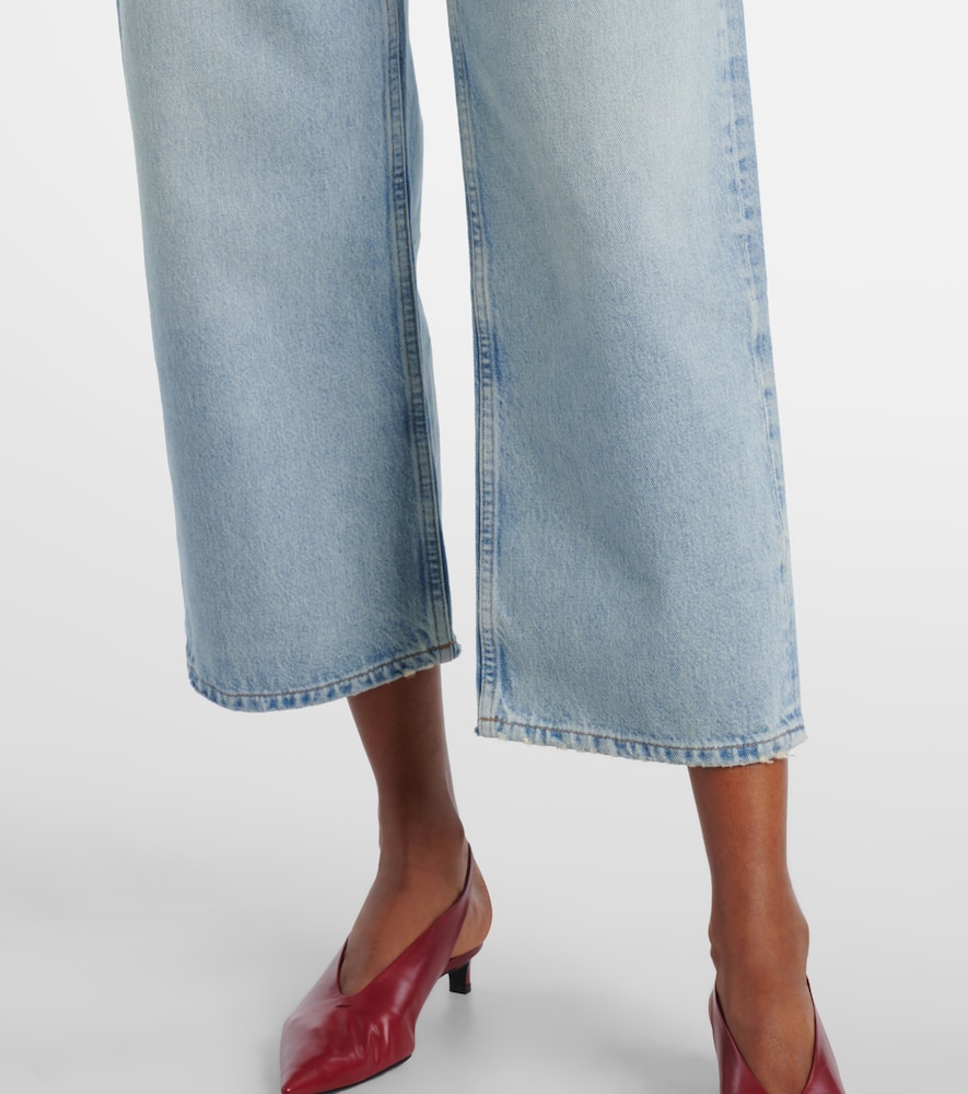 Arc mid-rise cropped wide-leg jeans