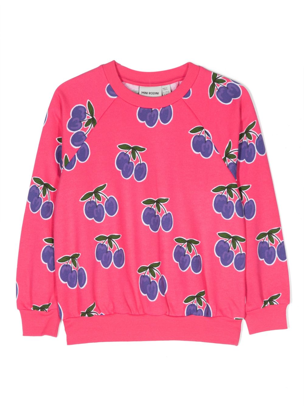 Fruit-print organic-cotton sweatshirt - Pink