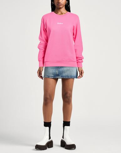Woman Sweatshirt Fuchsia Size XS Cotton
