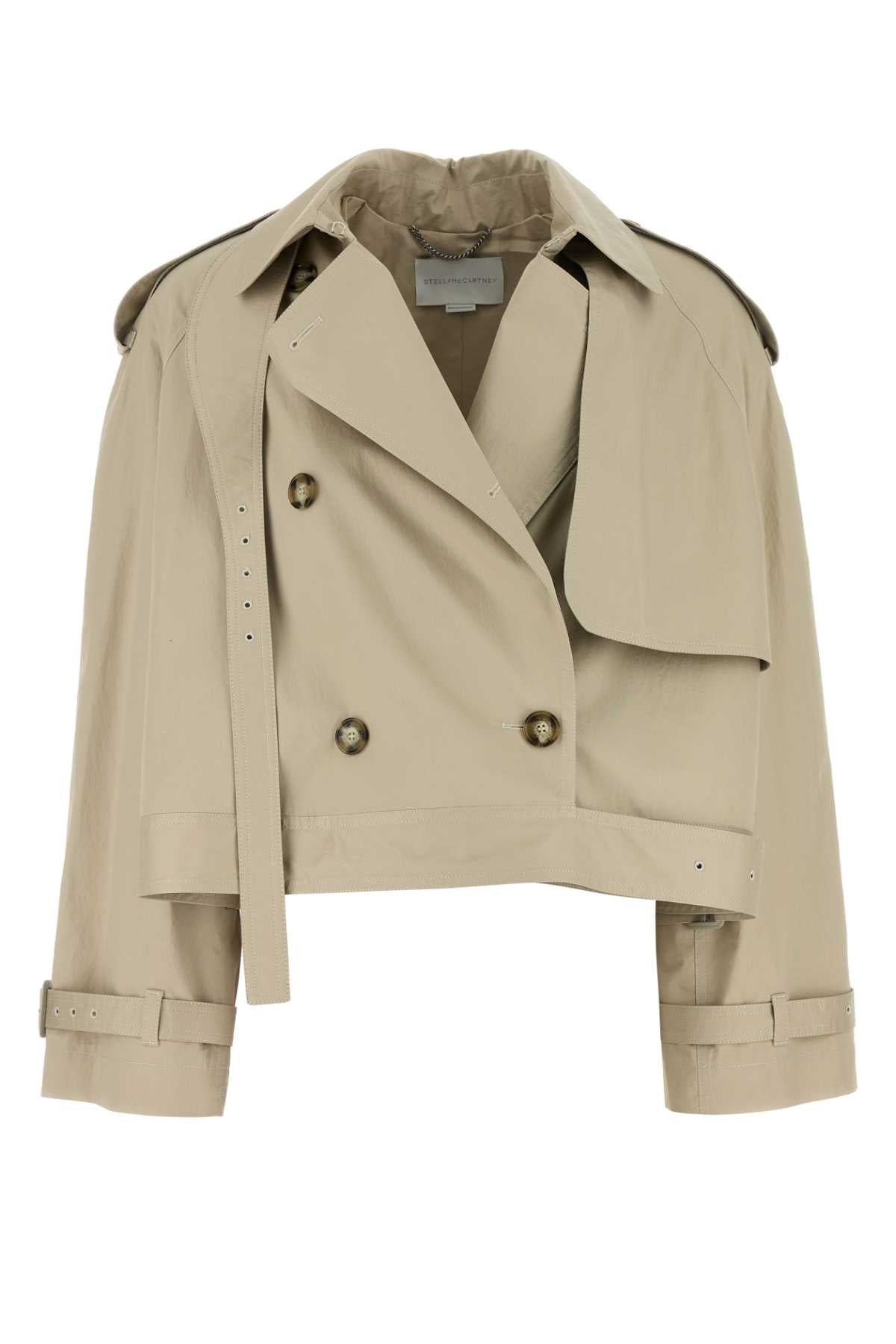 Cotton Trench Coat — Beige