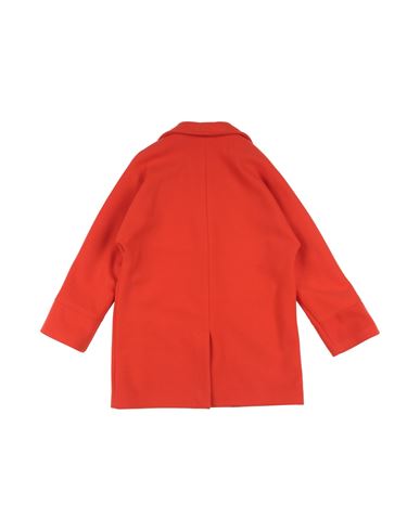 Kid Girl Coat Orange Size 12 Acrylic, Polyester