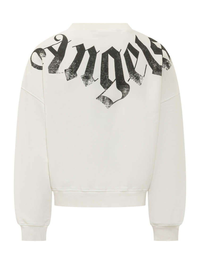 White Logo Crew Neck Sweatshirt