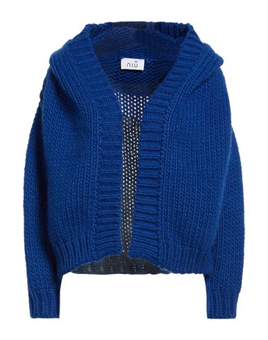 Niū Woman Cardigan Blue Size M Acrylic, Virgin Wool