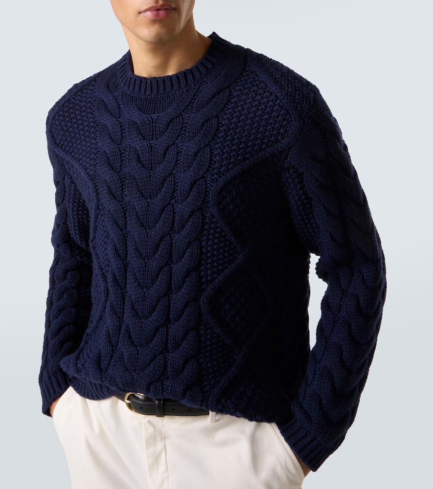 Cable-knit cashmere sweater