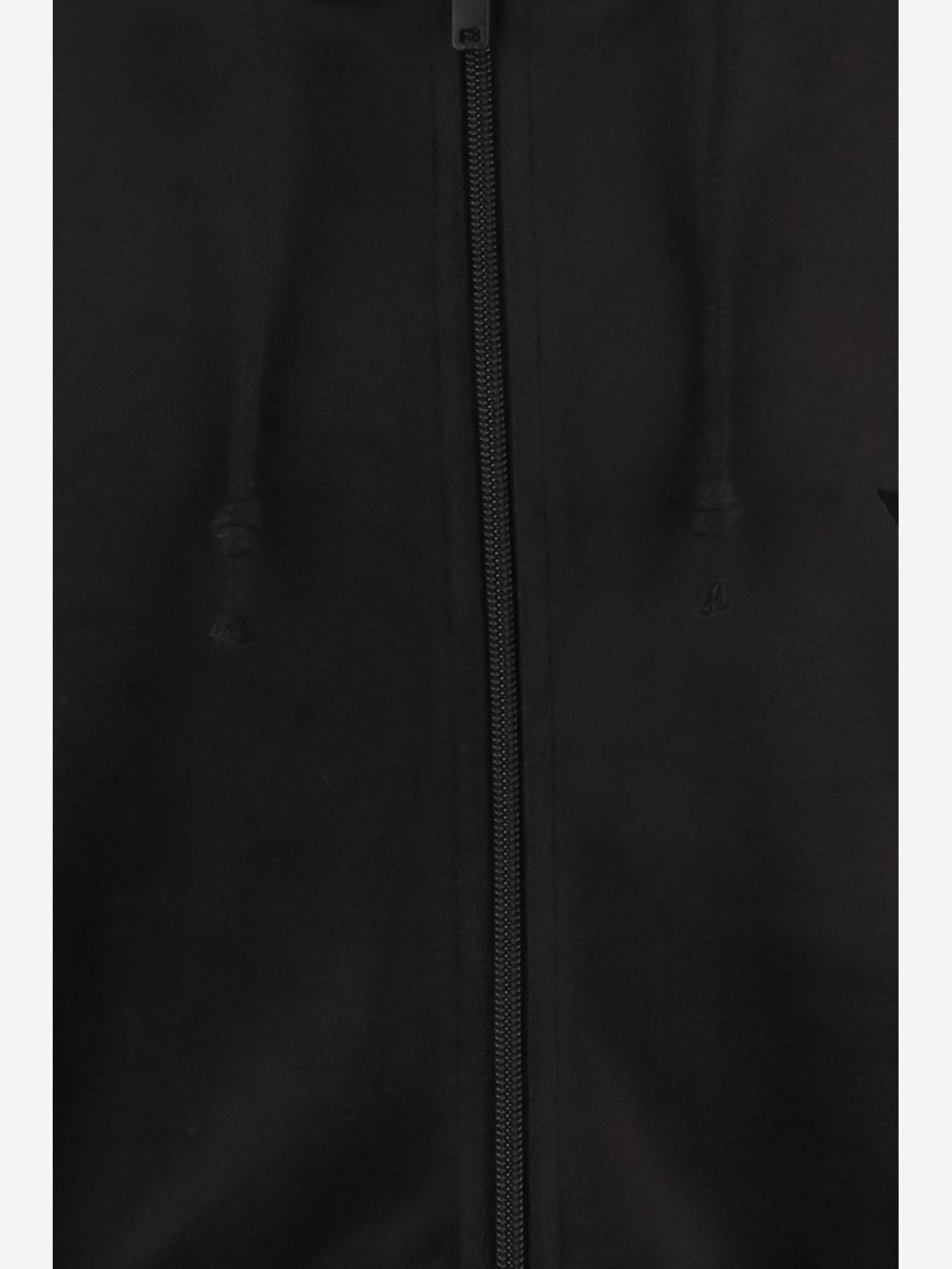 Recycled Polyester Stretch Sweatshirt — Black