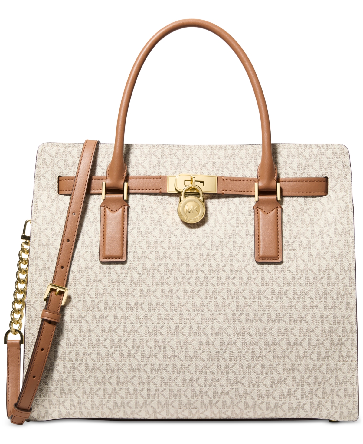 Hamilton Moderne Large Satchel - Vanilla/acorn