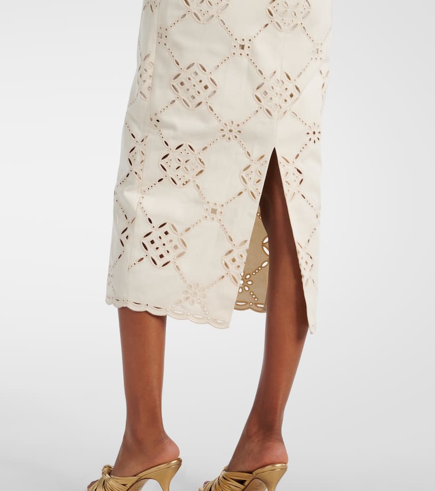 Nettia embroidered cotton midi dress