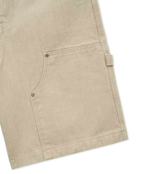 Cachion Washed Double Knee Carpenter Shorts BEIGE