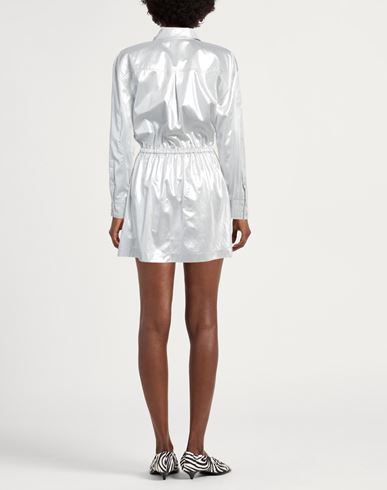 Woman Mini dress Light grey Size S Viscose, Metallic fiber