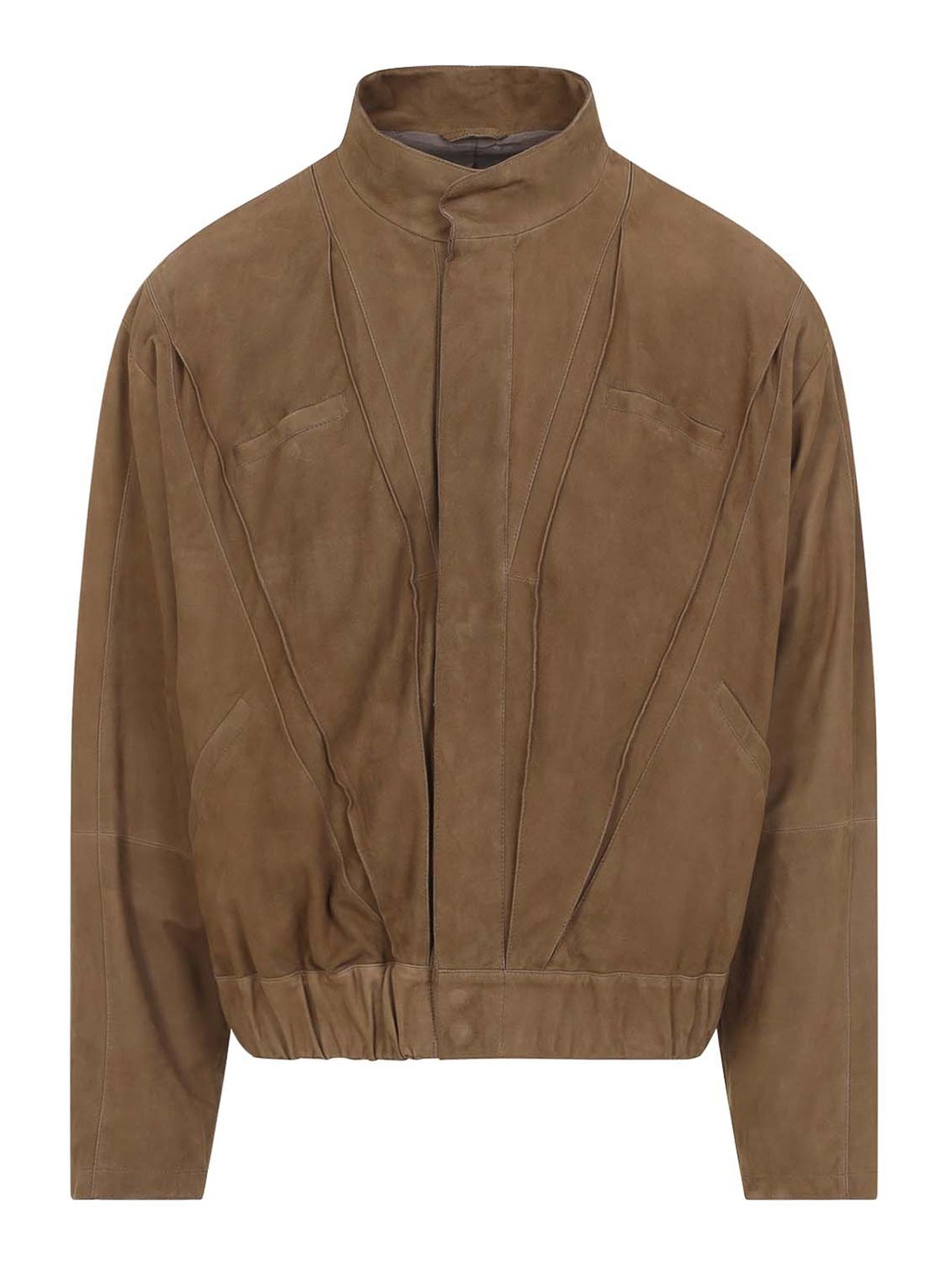 Giorgio Armani - jacket elastic hem front pockets high collar