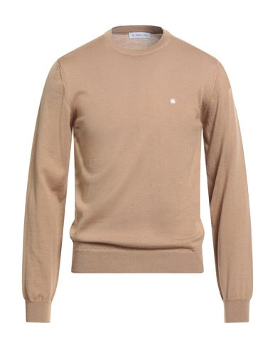 Man Sweater Camel Size XL Wool