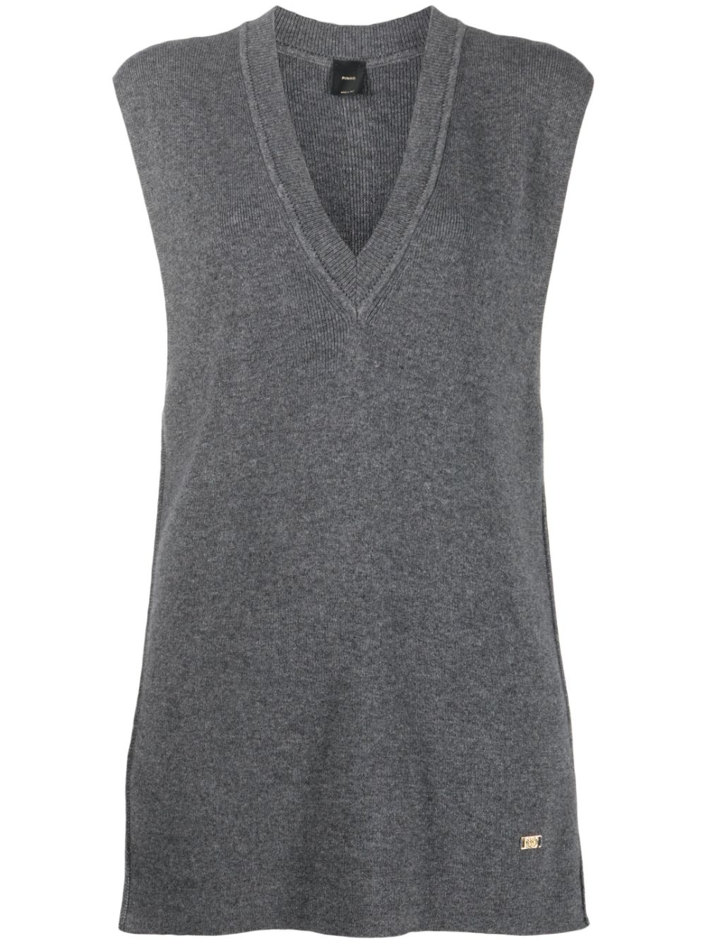 Ribbed-knit sweater vest - Grey