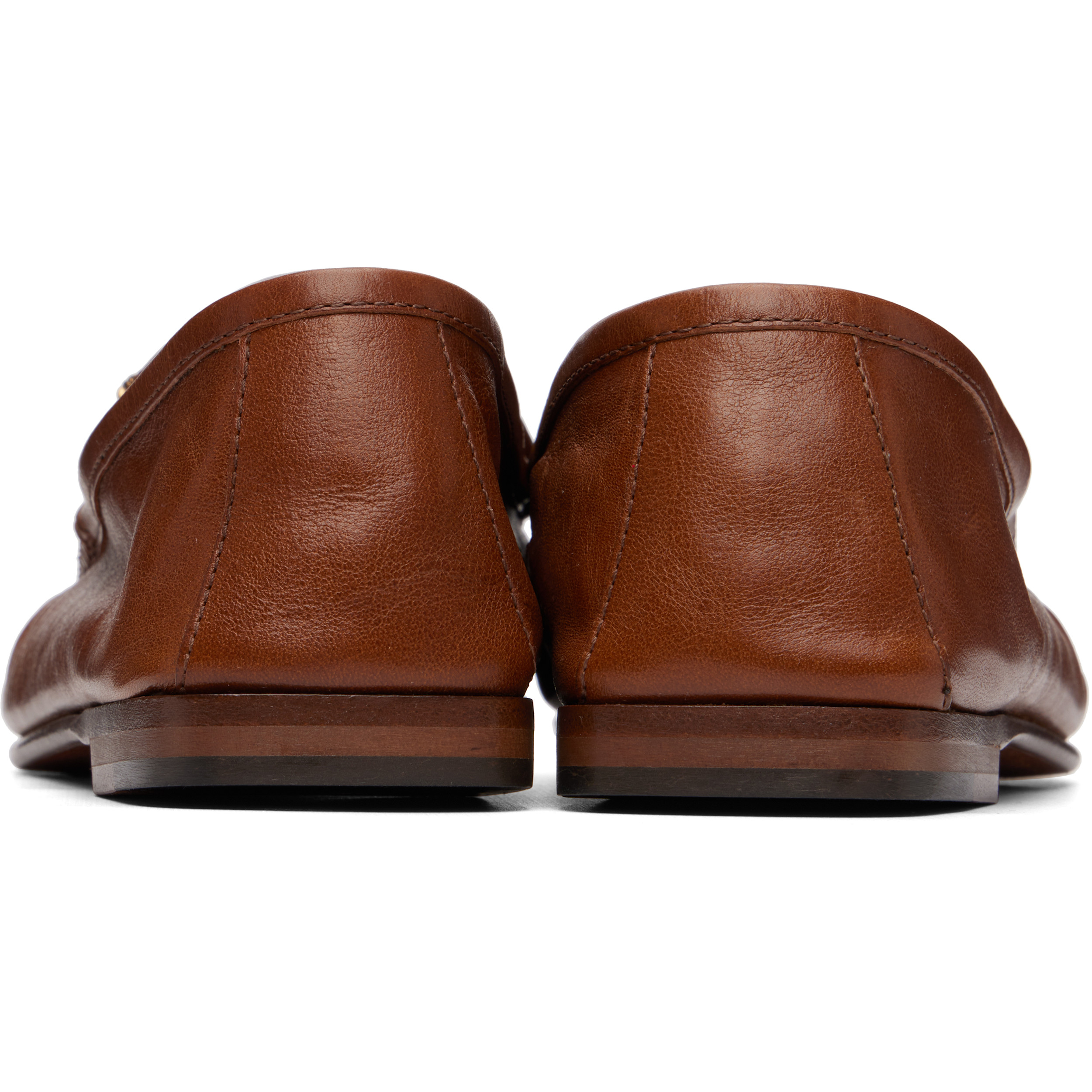 Tan Guanto Leather Loafers