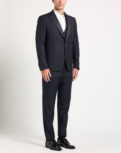 Man Suit Navy Size 46 Virgin Wool, Silk