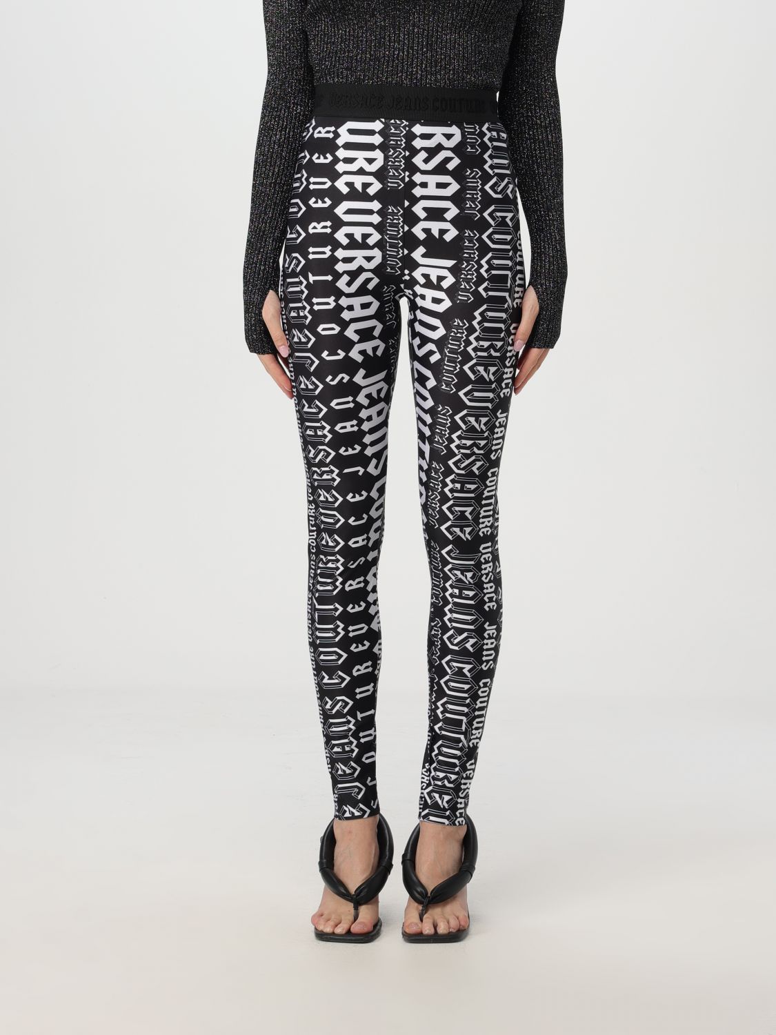 Logo-print leggings - Black