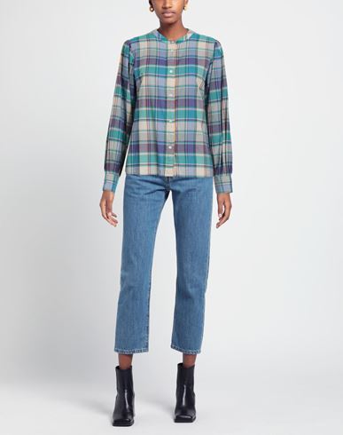Woolrich Woman Shirt Turquoise Size M Cotton