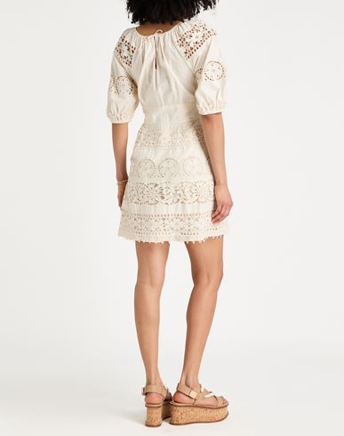 Woman Mini dress Cream Size 10 Cotton