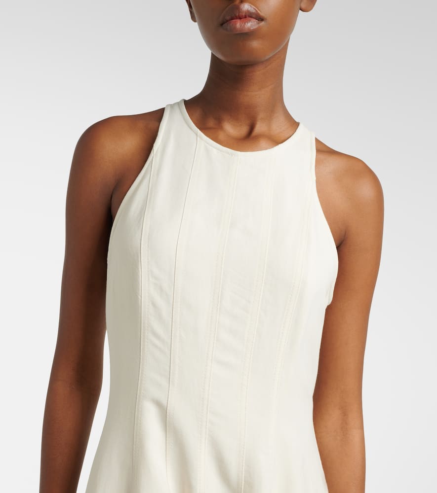 Cotton and silk maxi dress