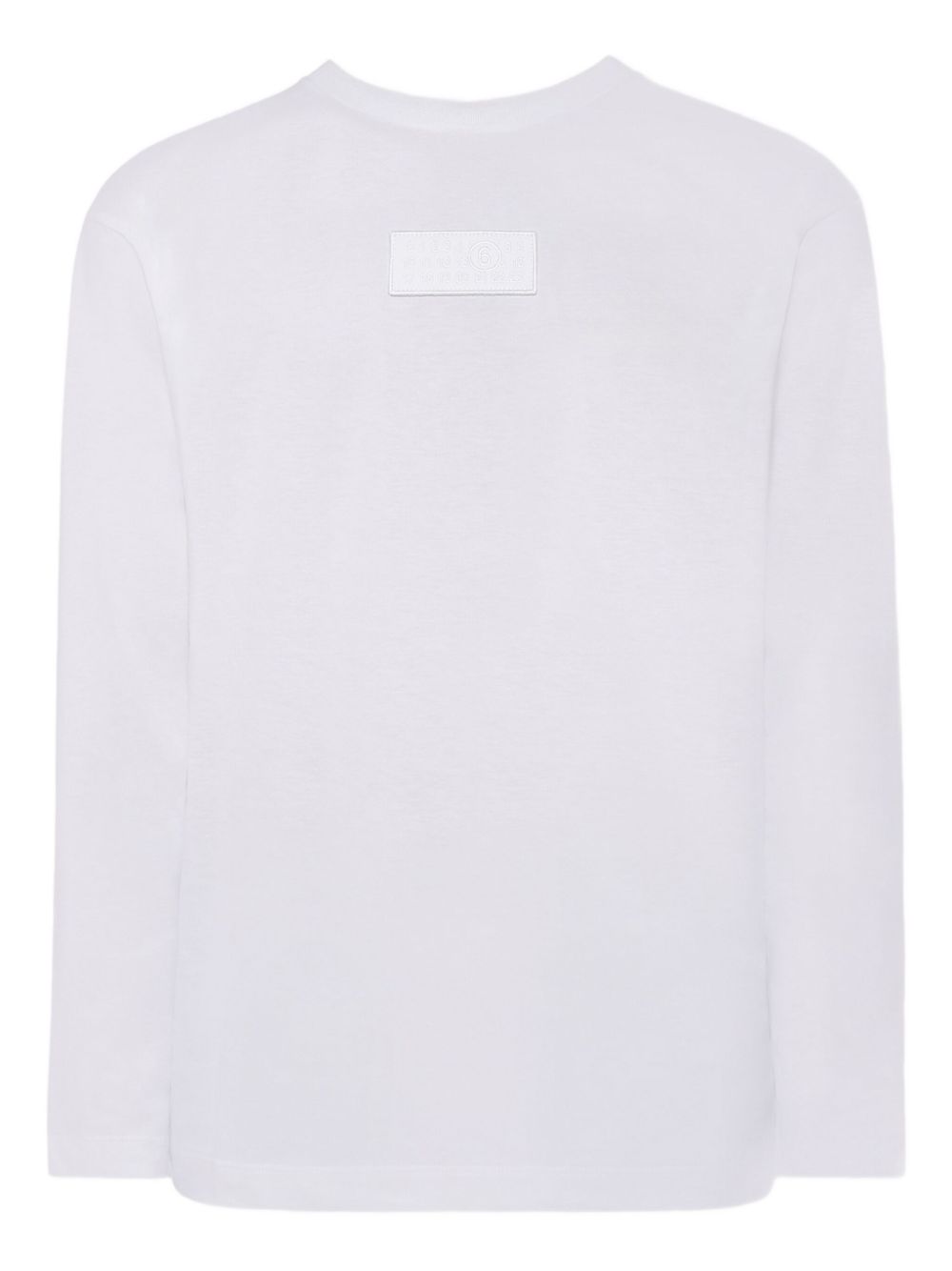 Numbers-patch long-sleeve T-shirt - White