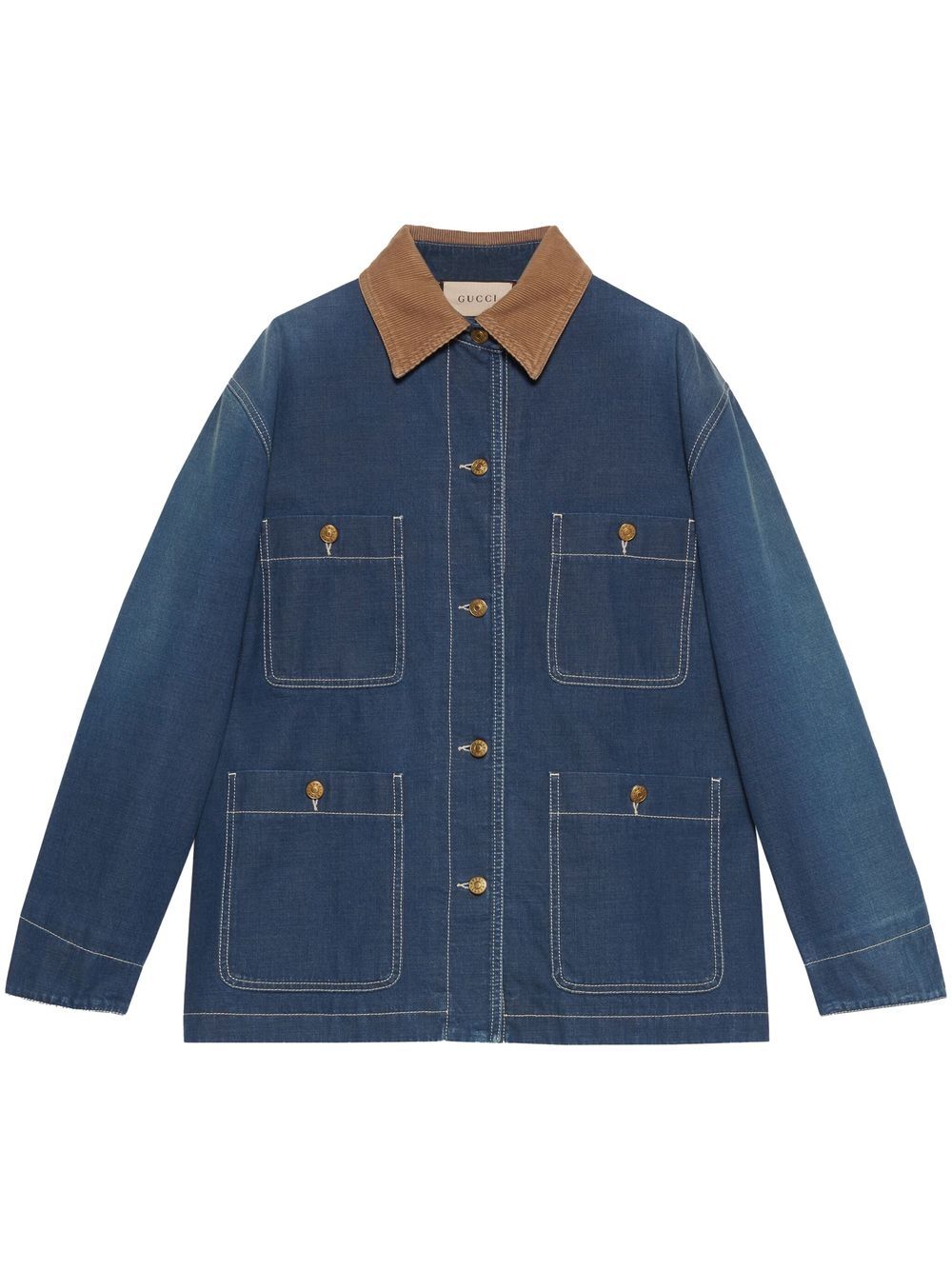 Longline denim jacket - Blue