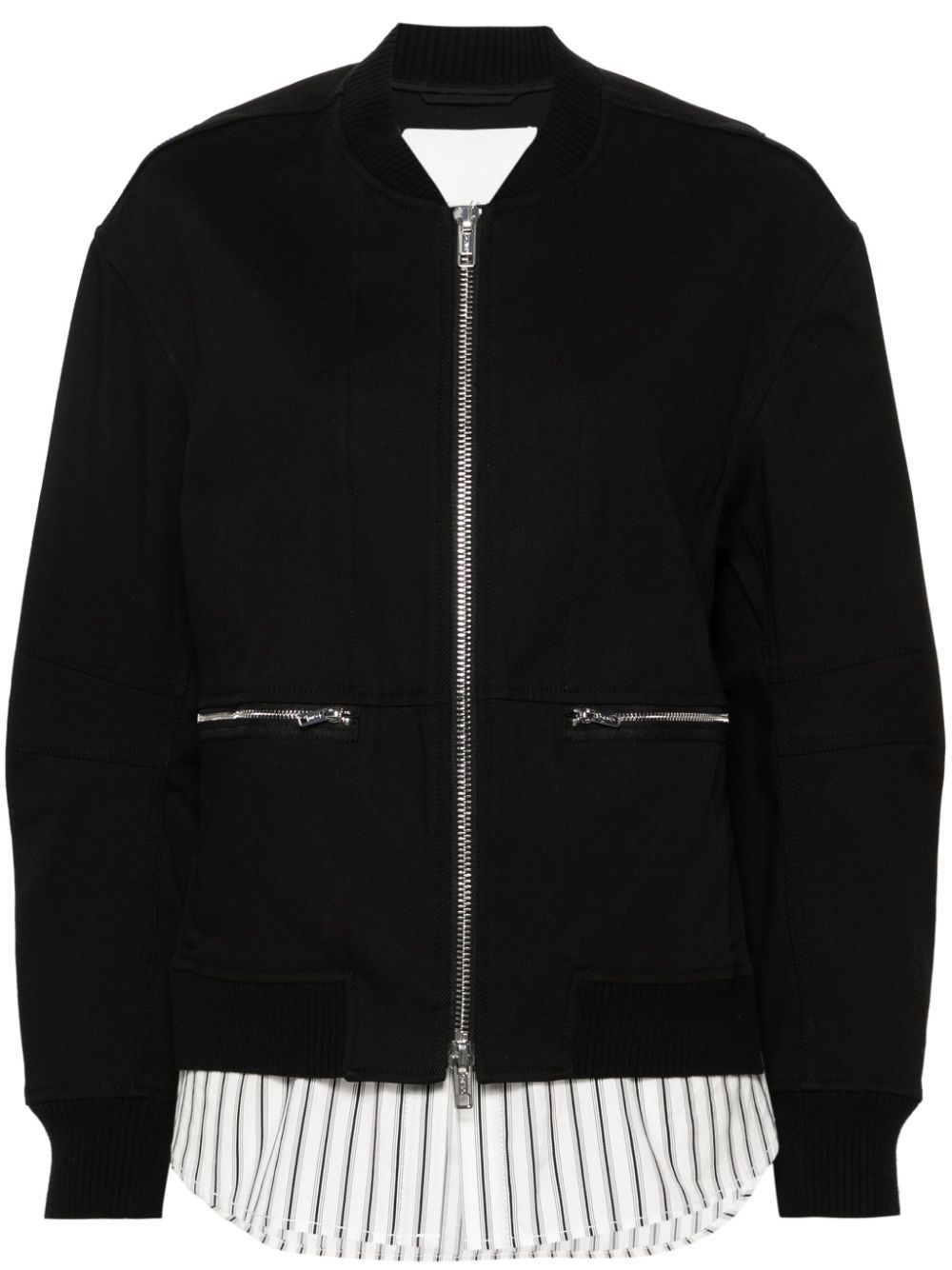 Layered bomber jacket - BLK MULTI