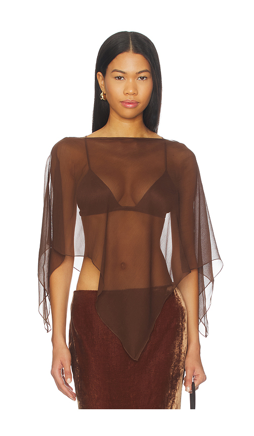 BUCI Honeycrisp Poncho in Brown