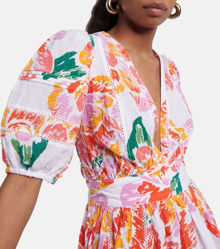 Reina printed cotton minidress
