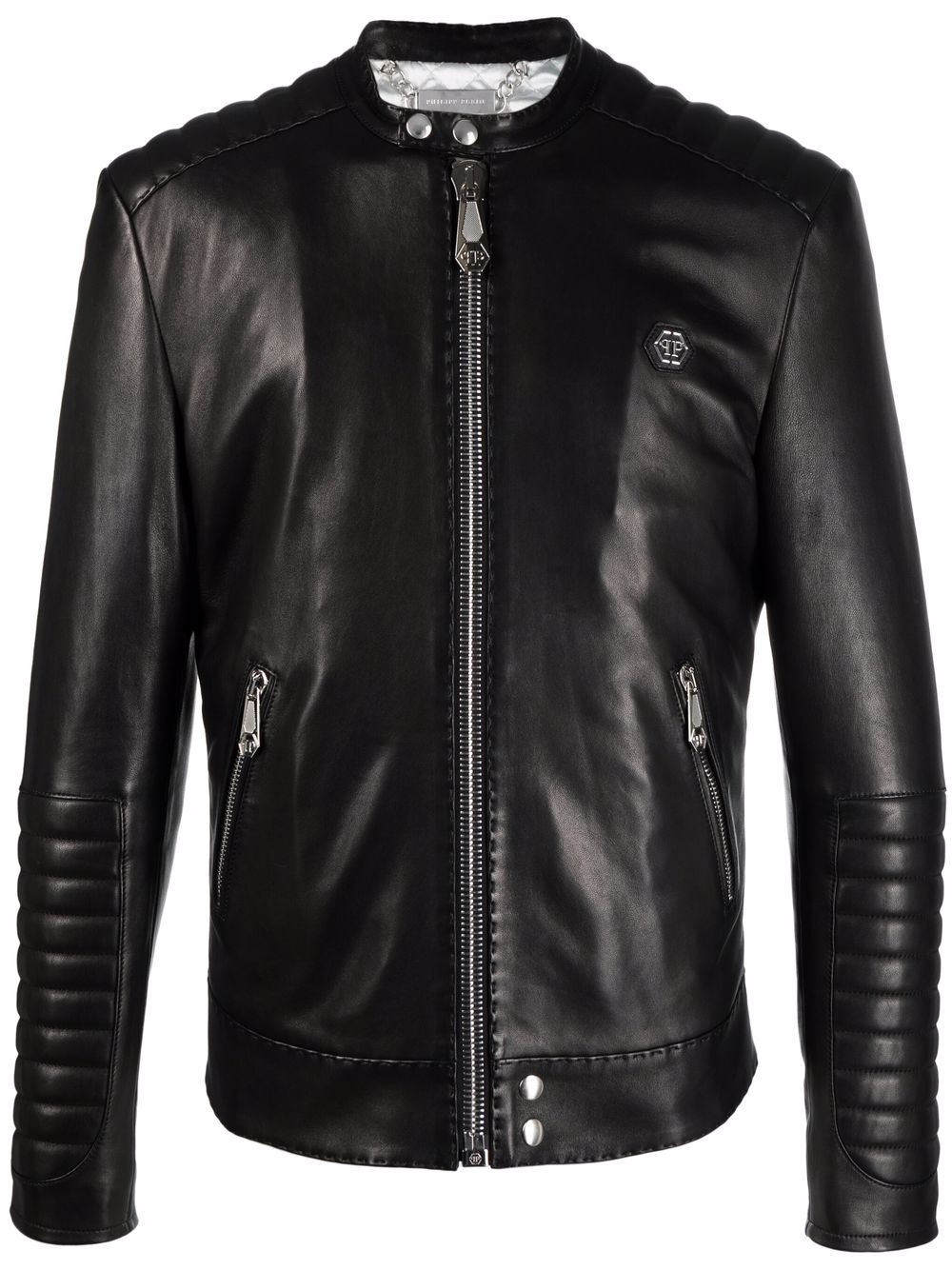 Iconic Plein leather jacket - Black